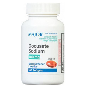 LAXATIVES DOCUSATE SODIUM STOOL SOFTENER COLACE 100MG GELCAPS (100/BTL 12/CS) [PH030]