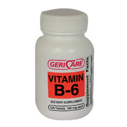 SUPPLEMENTS VITAMINS B-6 100MG PYRIDOXINC TABLETS MADE USA (100/BTL 12/CS) [PH053]