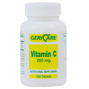 SUPPLEMENTS VITAMINS C 250MG TABLETS MADE USA (100/BTL 12/CS) [PH054]