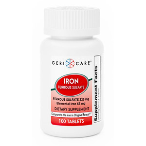 SUPPLEMENTS MINERALS IRON FERROUS SULFATE 325MG TABLETS (100/BTL 24/CS) [PH065]