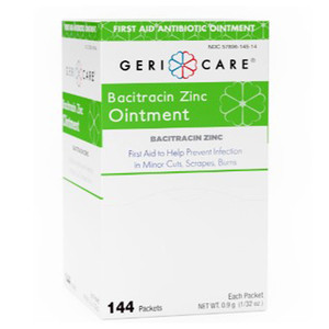 OINTMENTS ANTIBIOTIC BACITRACIN 0.9GM PKT MADE USA (144PKT/BX 12BX/CS) [PH080]