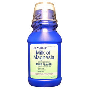 LAXATIVES MILK OF MAGNESIA MAGNESIUM HYDROXIDE 1200MG LIQUID 12OZ / 355ML BTL SUGAR FREE MINT COMPARE TO PHILLIPS MILK OF MAGNESIA MADE USA (12/CS) [PH101]