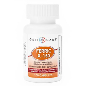 SUPPLEMENTS MINERALS IRON 150MG CAPSULES COMPARE TO NIFEREX-150 MADE USA (100/BX 12/CS) [PH142]