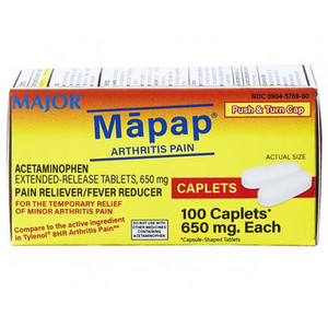 ANALGESICS ACETAMINOPHEN 650MG TABLETS 8 HR EXTENDED RELEASE COMPARE TO TYLENOL ARTHRITIS MADE USA (100/BX 12/CS) [PH147]