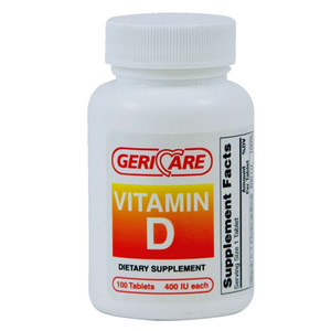 SUPPLEMENTS VITAMINS D3 400IU TABLETS MADE USA (100/BTL 12/CS) [PH178]