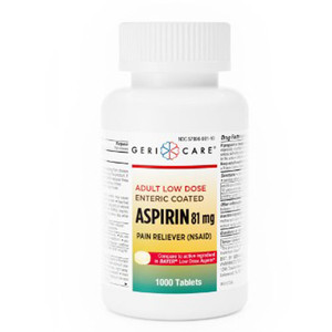 ANALGESICS ASPIRIN LOW DOSE 81MG TABLETS ENTERIC COATED COMPARE TO BAYER LOW DOSE MADE USA (1000/BTL) [PH190]
