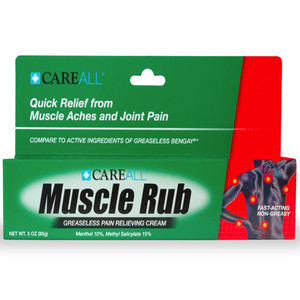 ANALGESICS PAIN RELIEF CREAM MUSCLE RUB 3OZ TUBE 10% MENTHOL / 15% METHYL SALICYLATE COMPARE TO GREASELESS BENGAY (72/CS) [PH203]