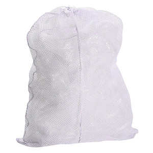 BAGS LAUNDRY MESH HVY GRADE 24 X 36 W/PULL STRING & NAME TAG WHT VALUE (DZ) [PMC-LBM2436-W]