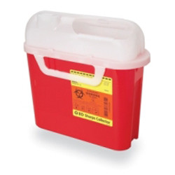SHARPS CONTAINERS 5.4 QT SIDE ENTRY LID RED (20/CS) [BD305443]