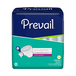 BRIEFS DIAPERS YOUTH MOD-HVY ABS DISP LF 15-22IN WHITE PREVAIL MADE USA (16/PK 6PK/CS) [009-PV015-PK]