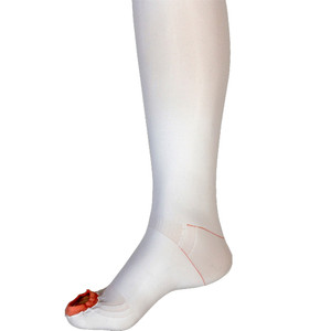 STOCKINGS ANTI-EMBOLISM THIGH HIGH OPEN TOE REG 19-21IN CALF, 25-32IN THIGH, 29-33IN LENGTH SIZE 2XL WHITE W/GREY TOE ULTRA CARE (12PR/BX) [006-868-05]