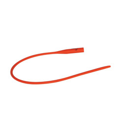 CATHETERS URETHRAL DISP ST INTERMITTENT RED RUBBER LATEX ROUND TIP 18FR 16IN COMPLIANCE SOLN (100/CS) [500-RR18]