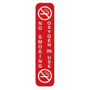 SIGNS NO SMOKING OXYGEN-IN-USE MAGNETIC 2IN X 9IN (6/CS) [031-5764DS]
