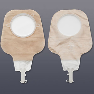 OSTOMY PCH 2PC DRAIN PRE-SIZED HIGH OUTPUT 4IN ULTRA CLEAR YELLOW NEW IMAGE (10/BX 12BX/CS) [HOL18016]