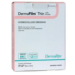 DRESSINGS HYDROCOLLOID BORDER THIN LF ST 6IN X 6IN (5/BX) [600-6238-6TB]