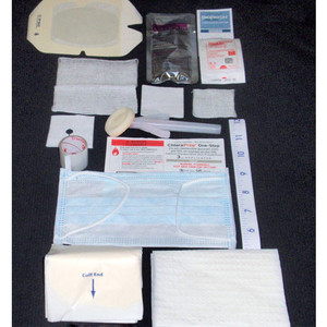 KITS/TRAYS CENTRAL LINE DRESSING CHANGE W/BIOPATCH & CHLORAPREP 3ML 2GLV MASK TAPE DISP LF ST (30/CS) [500-TPNKIT-DLX]