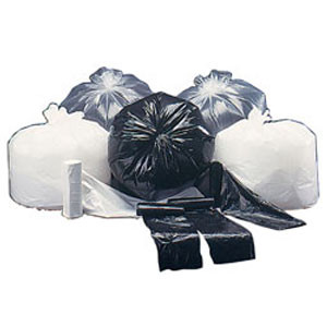 CANS TRASH LINERS 40-45 GAL BLACK 40IN X 46IN LLD 1.2MIL MADE USA (20/RL 5RL/CS) [500-46XB-R]