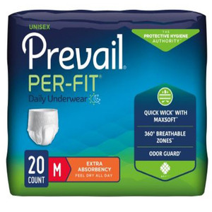 BRIEFS PULL UPS ADULT MOD ABS DISP LF FITS UP TO 44IN MD GREEN PER-FIT MADE USA (20/PK 4PK/CS) [009-PF512]