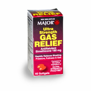 ANTACIDS ANTIGAS SIMETHICONE 180MG SOFTGELS COMPARE TO PHAZYME ULTRA (60/BTL 24/CS) [PH272]