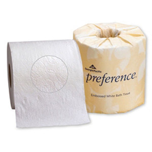 TISSUE TOILET DISP 2PLY 4IN X 4.05IN EMBOSSED WHITE PREFERENCE (550SH/RL 80RL/CS) [GPC182-8001]