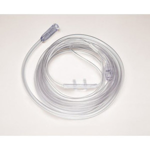 CANNULAS OXYGEN NASAL CURVED TIP ADULT CLEAR CRIMP RESIST W/ 25FT TUBING SUNMED (25/CS) [157-1600-25-25]