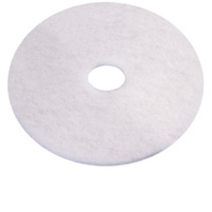 PADS FLOOR BUFFING HIGH SPEED 19IN HAIR SYNTH FIBER WHITE (5/CS) [500-FLP19-WHT]