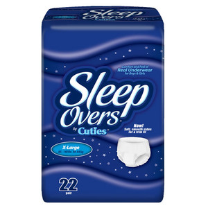 BRIEFS PULL UPS YOUTH MOD-HVY ABS DISP LF 85-140LBS XL WHITE SLEEP OVERS MADE USA (22/PK 4PK/CS) [500-PUBNK3]