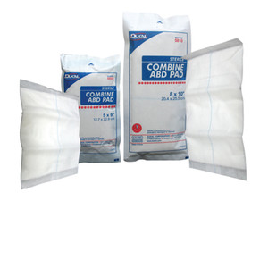 DRESSINGS ABD PADS ST 5IN X 9IN (1EA/PK 25PK/BX 16BX/CS) [500-9190]
