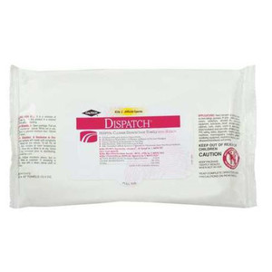 WIPES SURFACE DISINFECTANT GERMICIDAL DISP BLEACH 6.75IN X 8IN CALTECH DISPATCH (150/TUB 8TUB/CS) [CLO69150]