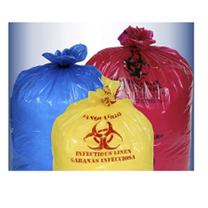 CANS TRASH LINERS ISOLATION YELLOW 40-45 GAL 40IN X 46IN LLD 1.2MIL INFECTIOUS LINEN MADE USA (10/RL 10RL/CS) [500-HXY46-R]