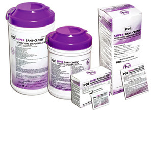 WIPES SURFACE DISINFECTANT GERMICIDAL DISP ALCOHOL 55.5% / QUAT 11.5IN X 11.75IN XL SINGLES SUPER SANI-CLOTH (50/BX 3BX/CS) [600-SDWA-S]