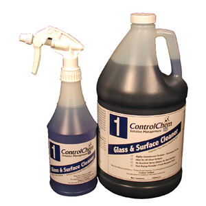 CLEANERS SURFACE GLASS AMMONIA FREE NO STREAKS 8:1 DIL 1.5 GAL CONTROLCHEM #1 \ MADE USA (4GAL/CS) [600-ESCC01-G4]