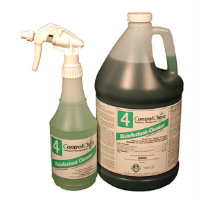 CLEANERS DISINFECTANT HARD SURFACE / FLOOR GERMICIDAL ALCOHOL QUAT CONC 64:1 DIL MINT CONTROLCHEM #4 1 GAL MADE USA (4GAL/CS) [600-ESCC04-G4]