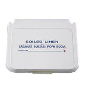 HAMPERS LABEL SOILED LINEN BLUE LETTERING (5/PK) [500-HMLAB-BLU]