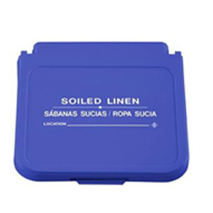 HAMPERS LABEL SOILED LINEN WHITE LETTERING (5/PK) [500-HMLAB-WHT]