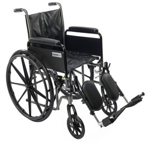 WHEELCHAIR 18IN DET FULL ARMS ELR 300LB CAP (EA) [500-WC18DE-FA]