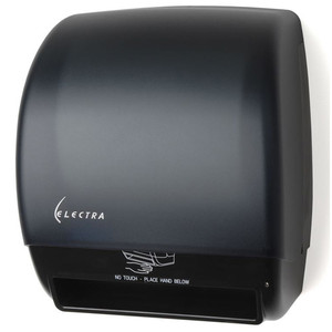 DISPENSERS PAPER TOWEL TOUCH FREE AUTO HARDWOUND ROLL FITS 7.875IN BLACK (EA) [500-UTD08-TFB]