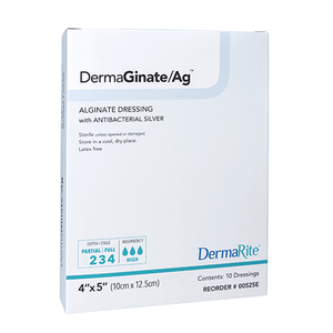 DRESSINGS CALCIUM ALGINATE ANTIMICROBIAL W/SILVER LF ST 2IN X 2IN AG (10/BX) [600-6196-22AG]