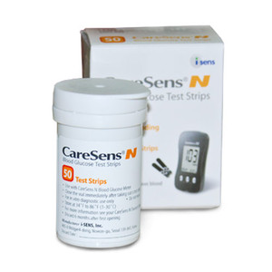 BLOOD GLUCOSE TEST STRIPS CARESENS N COMPLIANCE SOLN (50/BX 50BX/CS 10CS/CTN) [600-CCS50]
