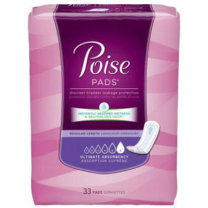 PADS BLADDER CONTROL GUARDS ULTIMATE ABS DISP LF 3.5IN X 15IN WHITE POISE (33/PK 4PK/CS) [KC33592]