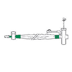 KITS/TRAYS SUCTION TRACH CLOSED SYSTEM T-PIECE 24HR 14FR 12IN KIMVENT (20/CS) [018-8169]