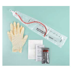 KITS/TRAYS URETHRAL CATHETERS DISP ST INTERMITTENT RED RUBBER LATEX TOUCHLESS MALE 14FR 16IN BARDIA (50/CS) [BU4A2045]