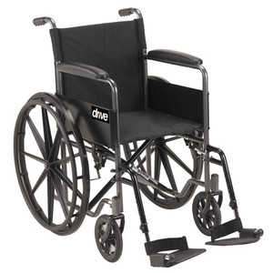 WHEELCHAIR 18IN FIXED ARMS F/R FIXED HT 300LB CAP (EA) [500-WC18F-SA]