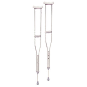 CRUTCHES ALUMINUM YOUTH 350LB CAP 37-46IN BUTTERFLY ADJ (8PR/CS) [500-AC01E]