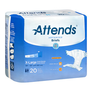 BRIEFS DIAPERS ADULT W/LEAKAGE BARRIER SUPER ABS DISP LF 58-63IN XL WHITE DERMADRY COMPLETE MADE USA (20/PK 3PK/CS) [338-DDC40]