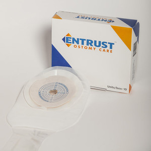 OSTOMY PCH 1PC DRAIN PRE-SIZED 2 1/4IN TRANS ENTRUST (10/BX) [FRT121214A]