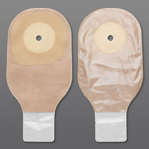 OSTOMY PCH 1PC DRAIN PRE-SIZED 3IN X 2 1/2IN OVAL BEIGE PREMIER (10/BX 24BX/CS) [HOL88302]