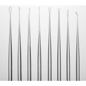 CURETTES EAR VARIETY KIT (8) LIGHTED FLEXLOOP (7) EA STYLE (1) LIGHT SOURCE (1) MAGNIFICATION LENSE (50/BX) [487-2245]