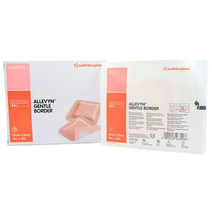DRESSINGS FOAM HYDROPHILIC ADH GENTLE BORDER WTRPRF LF ST HYDROCELLULAR GEL 4IN X 4IN ALLEVYN (10/BX 10BX/CS) [SN66800270]