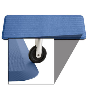 PADS/MATS FALL LANDING STRIP BEVELED LOW PROFILE 24IN X 70IN ANTIBAC WOVEN BLUE COMPLIANCE SOLN (EA) [600-FPB24-WB]